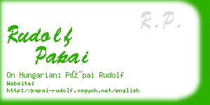 rudolf papai business card
